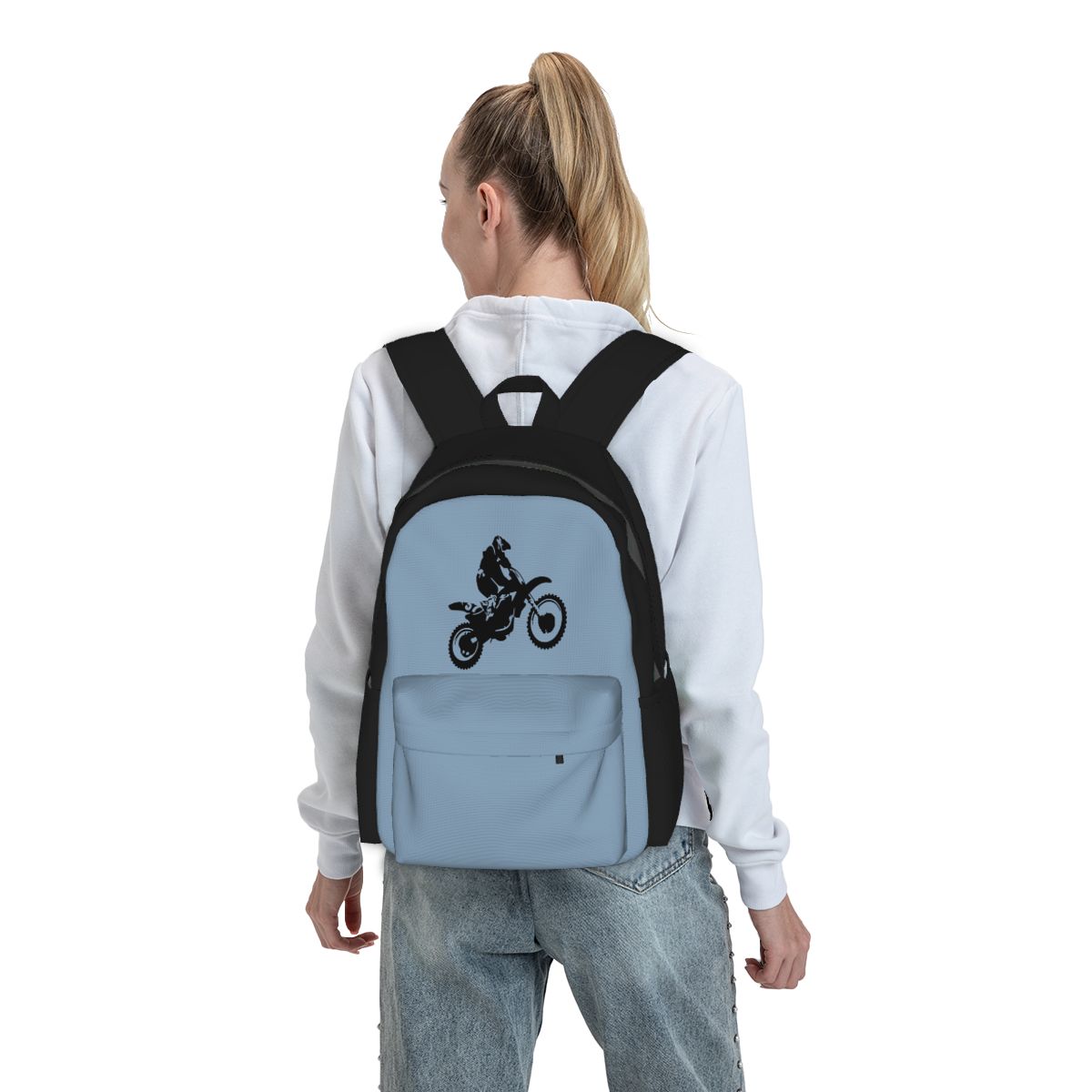 Women Bags Vector - Moto X Dirt Bike Monotone Vector