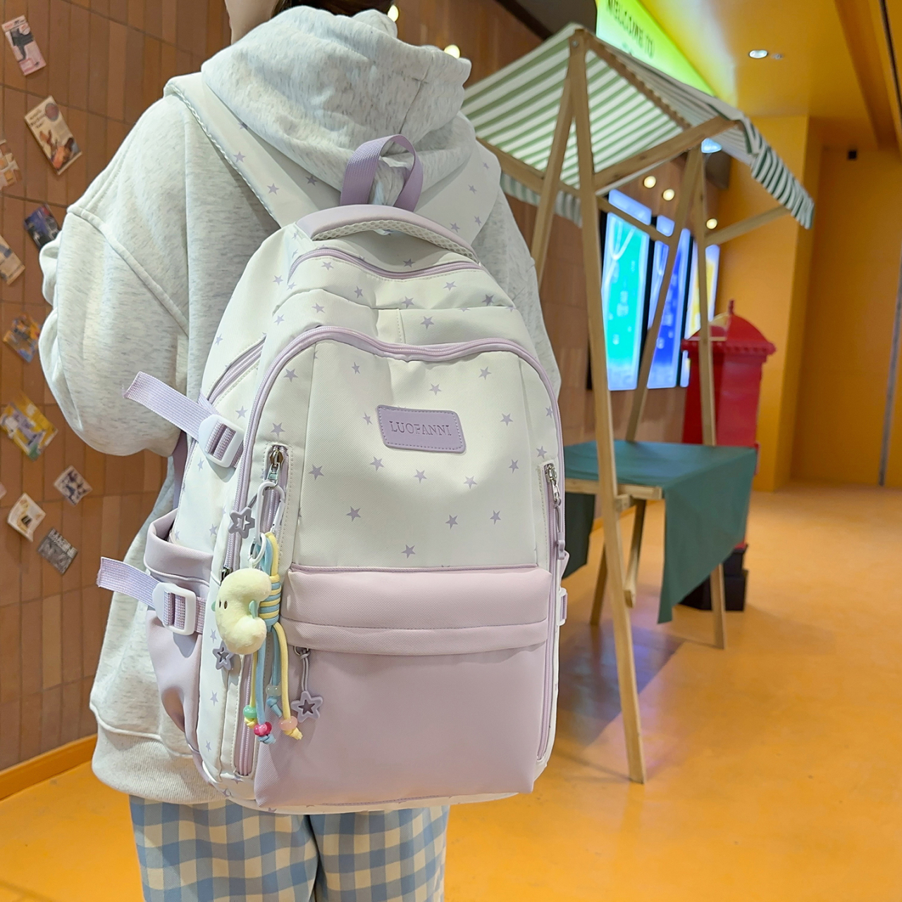 Women's Cream White & Yellow C - Women Bags White のレビューと価格