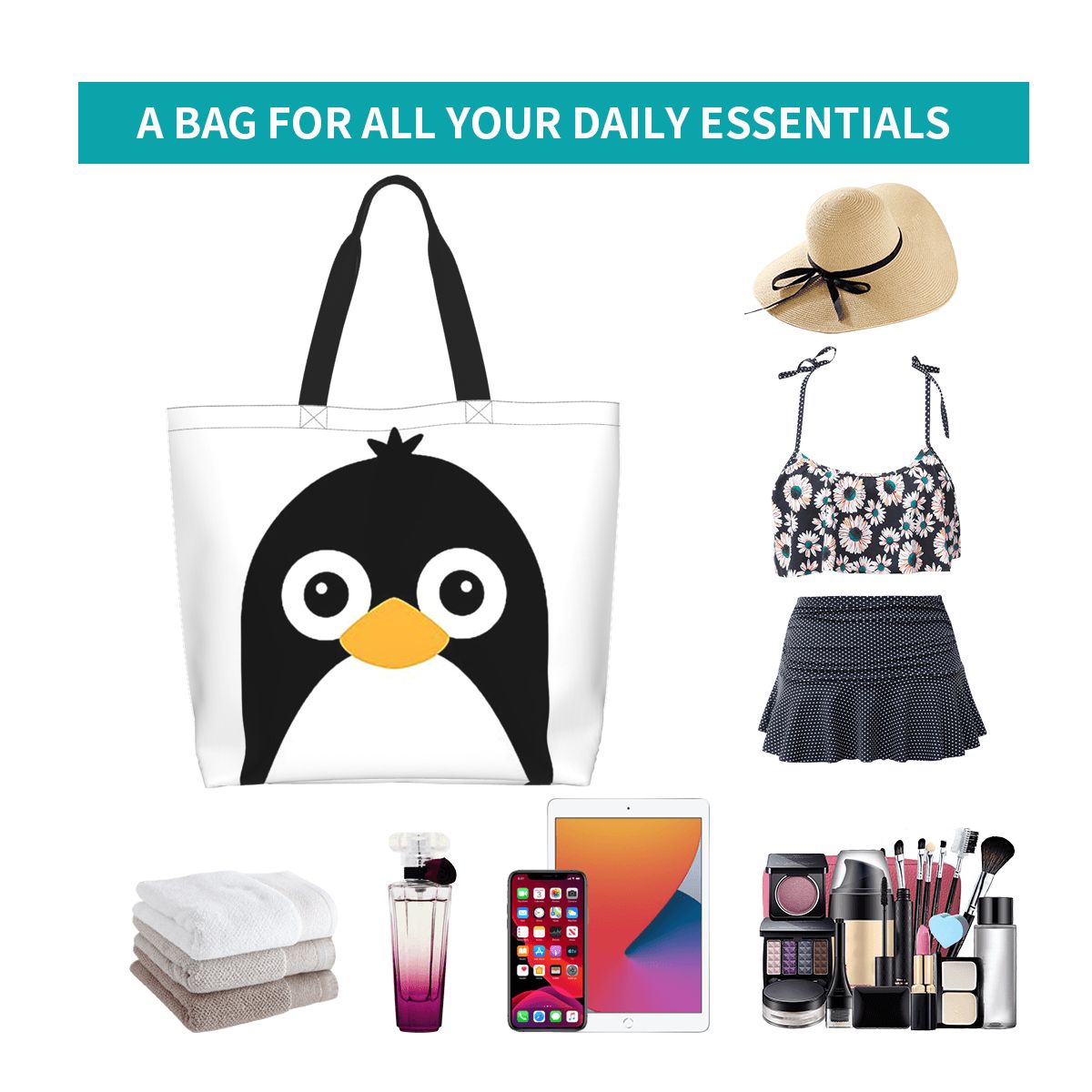 Cute Vector Penguin Shopping T - Women Bags Vector のレビューと価格