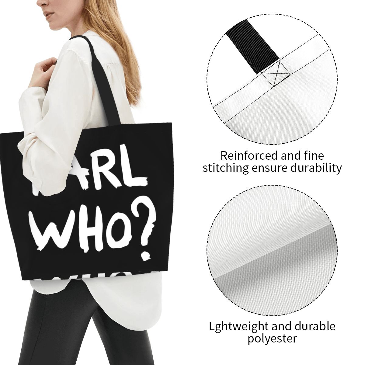 Custom Kawaii Karl Who Slogan  - Women'S Karl Bags のレビューと価格