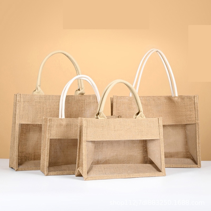 Large Capacity Tote Bag Women' - Women Bags Jute のレビューと価格