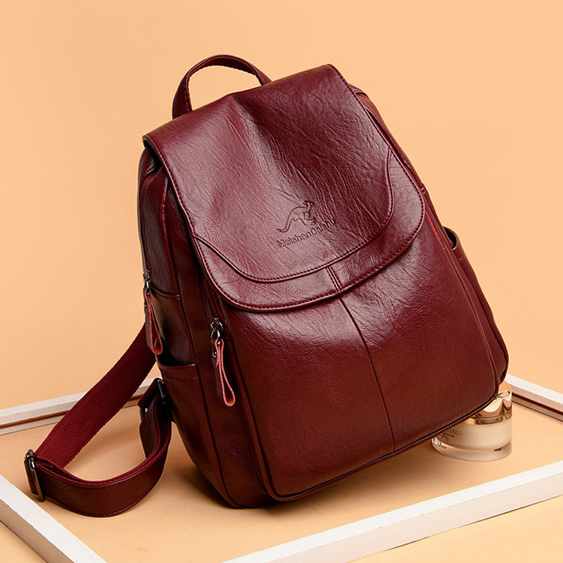 9 Color Women Soft Leather Bac - Women Bags White のレビューと価格
