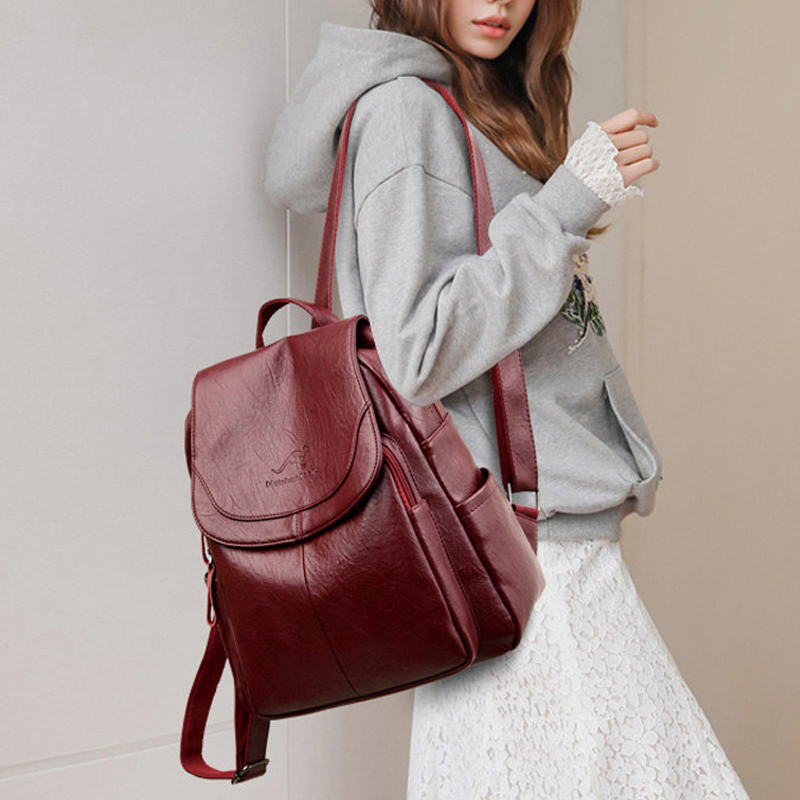 9 Color Women Soft Leather Bac - Women Bags White のレビューと価格