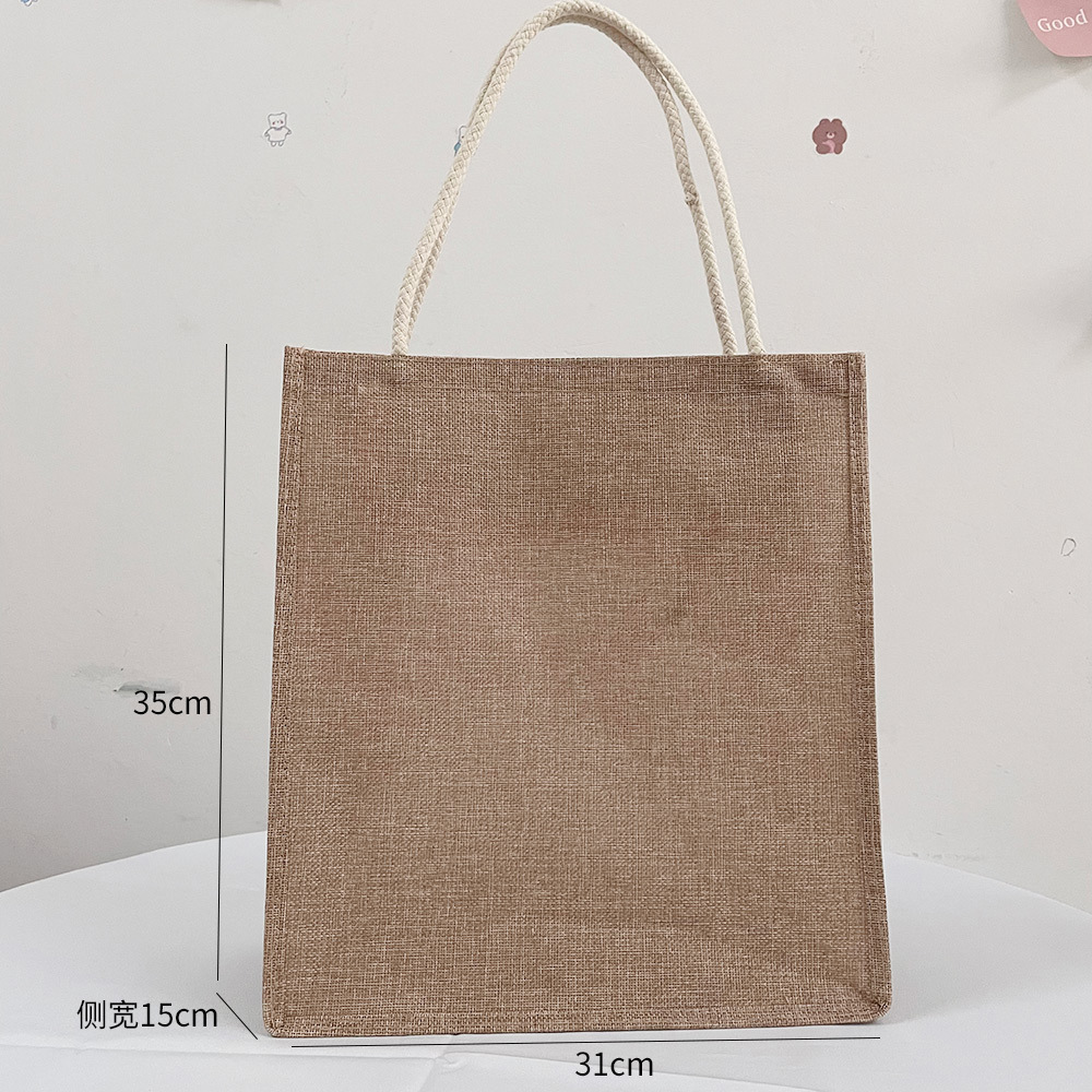 Cotton tote bag, large capacit - Women Bags Jute のレビューと価格