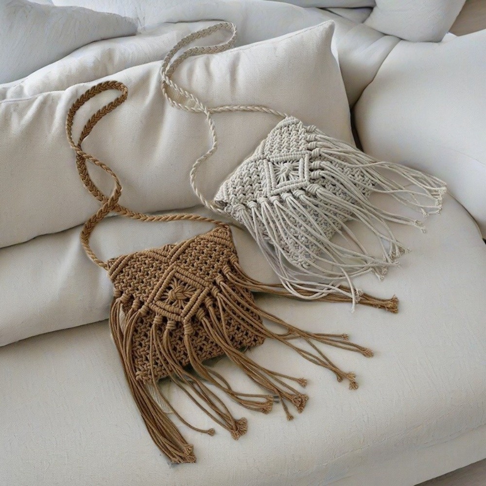 Ethnic Style Woven Straw Bag S - Women'S Crossbody Bags のレビューと価格