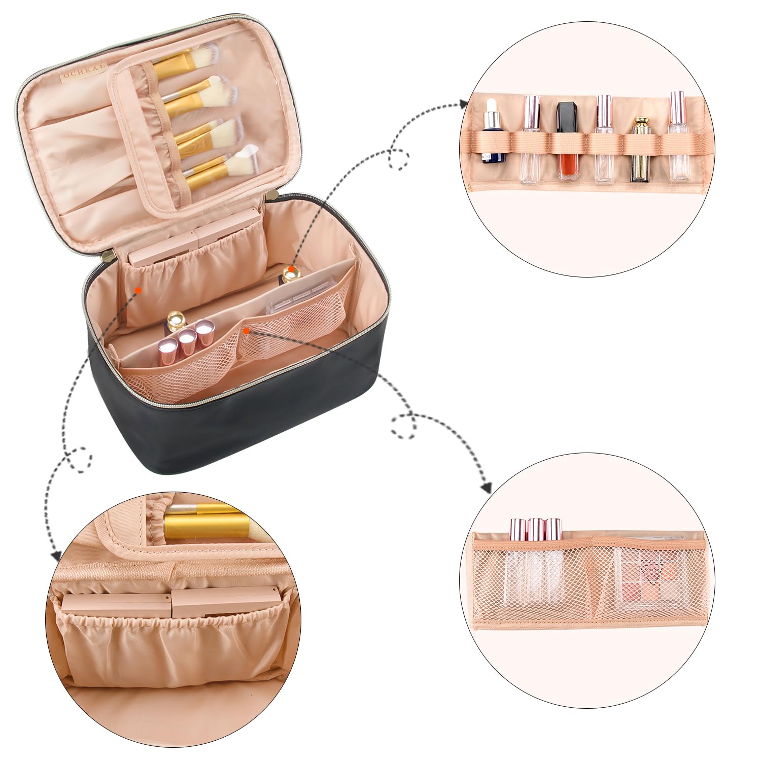 Large Capacity Travel Makeup B - Women Bags Jute のレビューと価格
