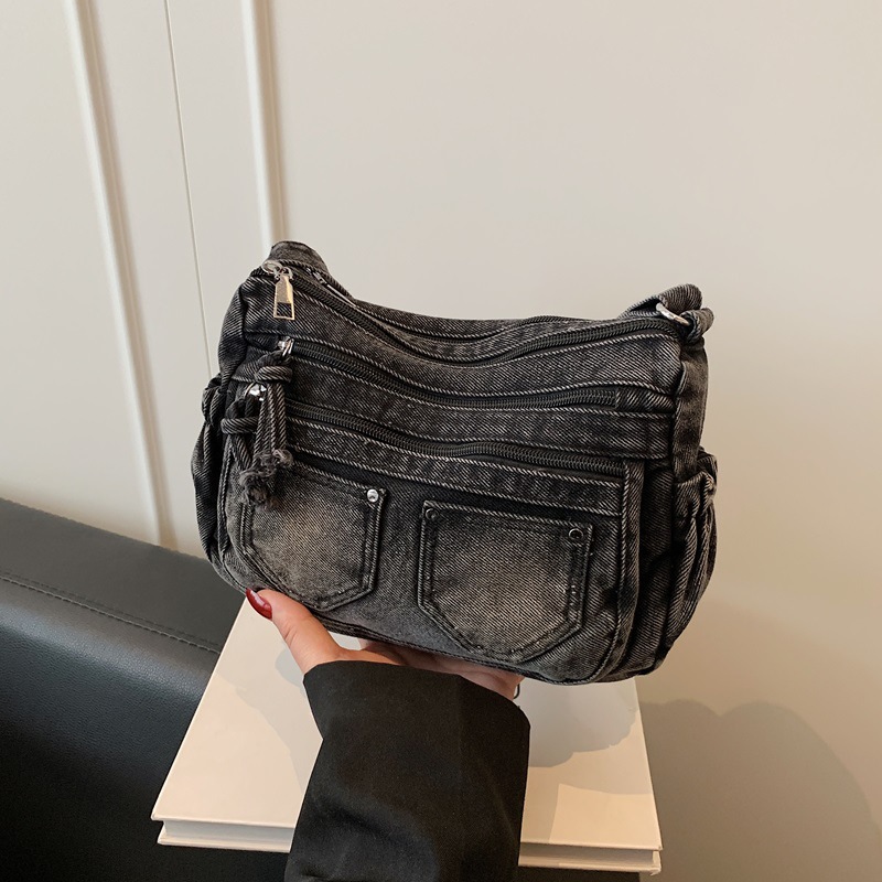 Korean Fashion Washed Denim Co - Women Bags Zadig のレビューと価格