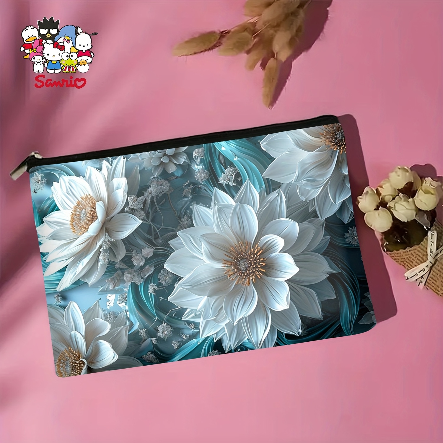 A Blue and white flower makeup - Women Bags White のレビューと価格