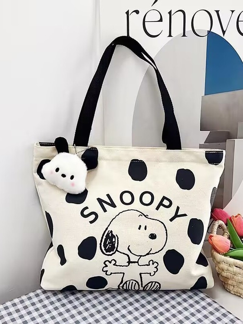 Cartoon Snoopy Canvas Shoulder - Women Bags Dkny のレビューと価格