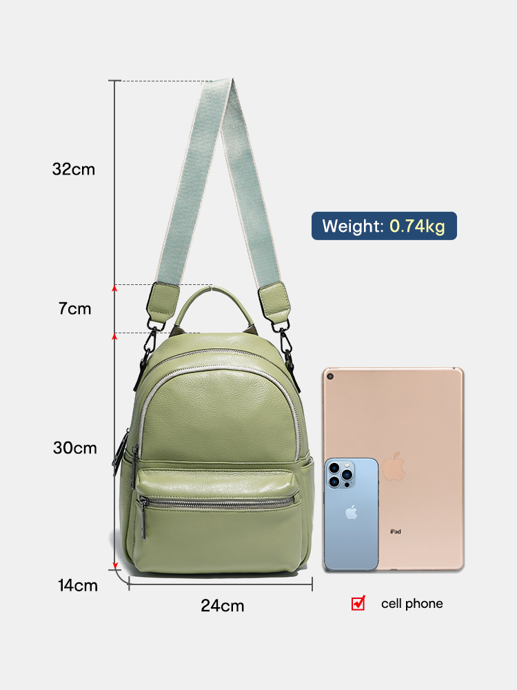 Zency Women Leather Backpack K - Women Bags White のレビューと価格