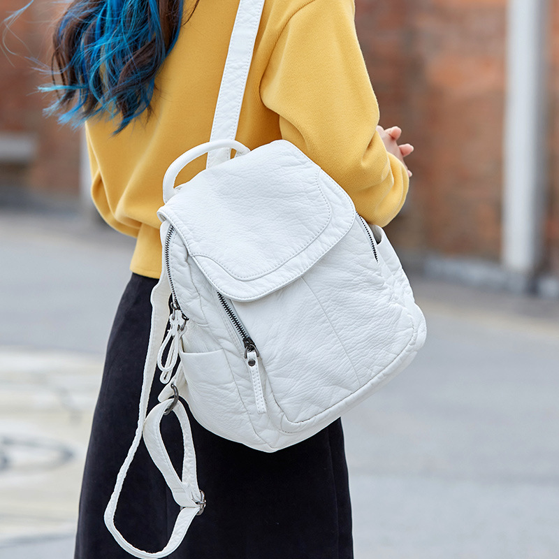 Women's Backpack White Washed  - Women Bags White のレビューと価格
