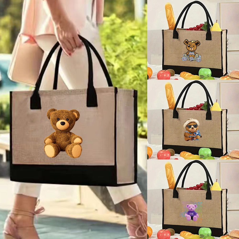 Tote Bag Vintage Jute Shopping - Women Bags Jute のレビューと価格