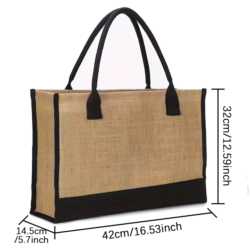 Tote Bag Vintage Jute Shopping - Women Bags Jute のレビューと価格