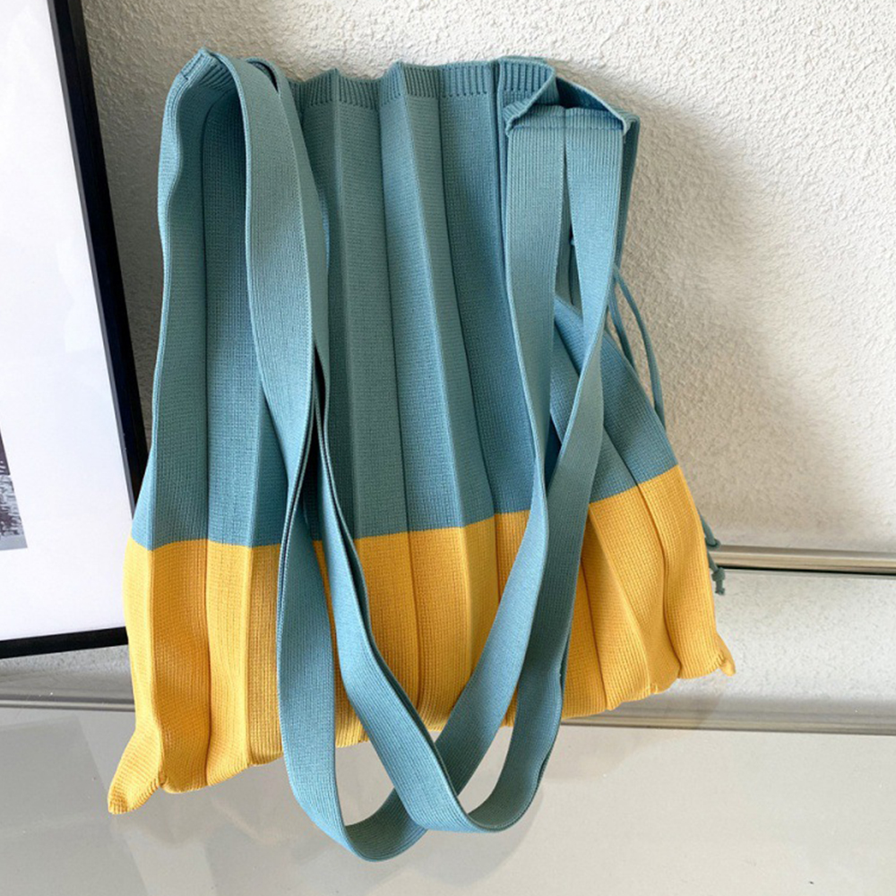 Knitted Foldable Storage Handb - Women Bags White のレビューと価格