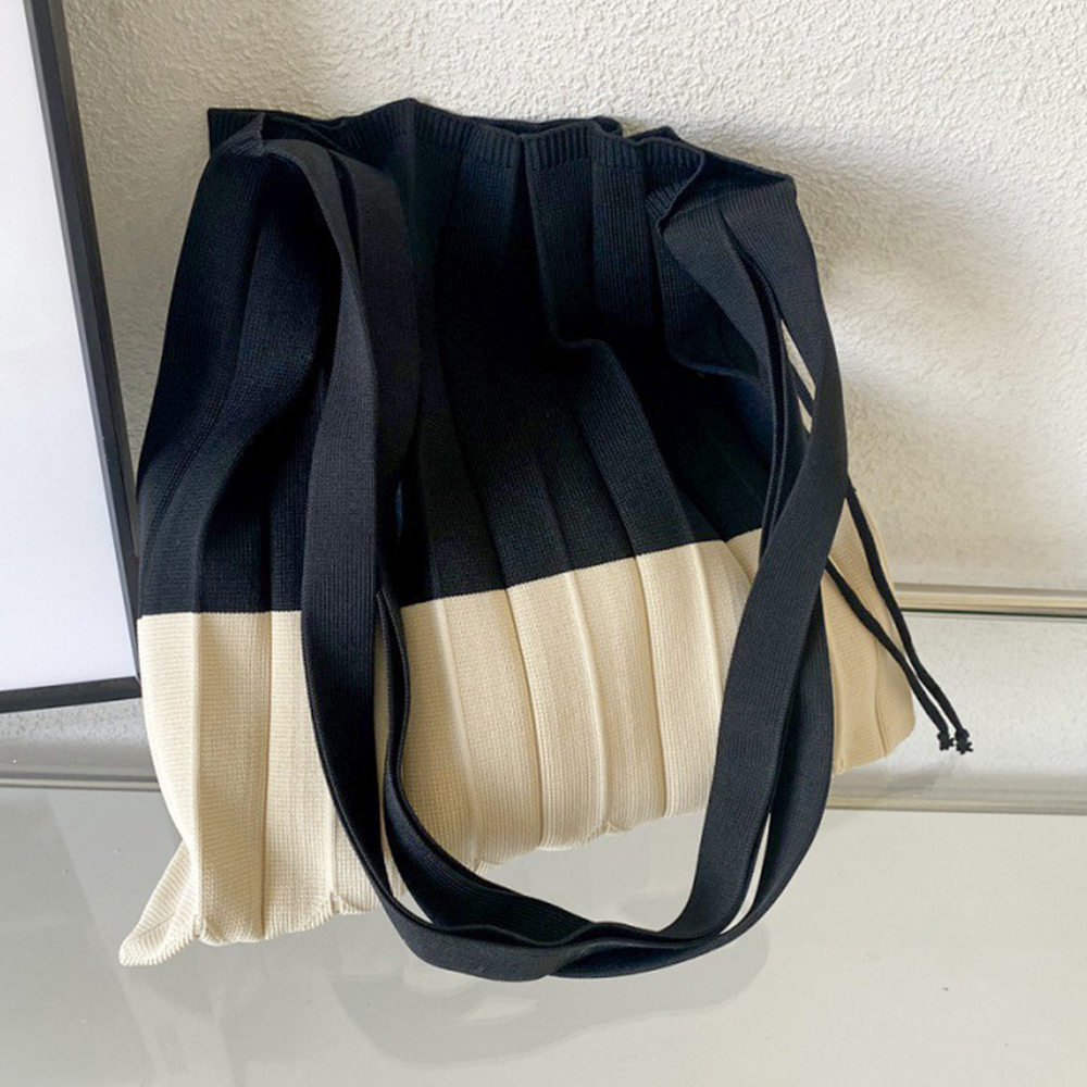 Knitted Foldable Storage Handb - Women Bags White のレビューと価格