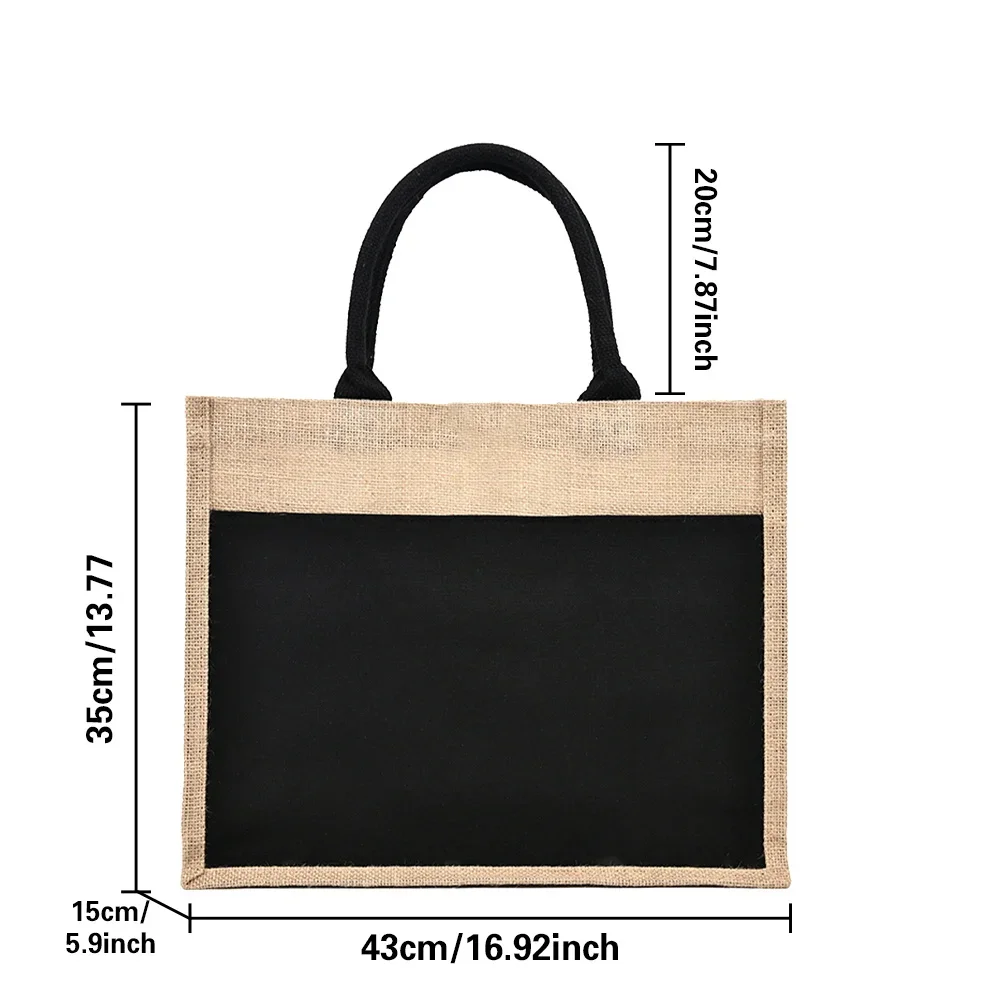 Tote Bag Reusable Jute Shoppin - Women Bags Jute のレビューと価格
