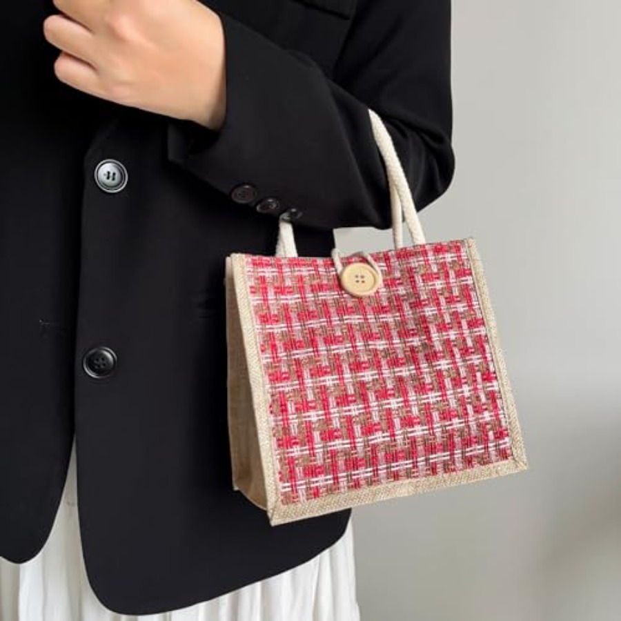 Women Tote Bag, 2Pcs Jute Casu - Women Bags Jute のレビューと価格