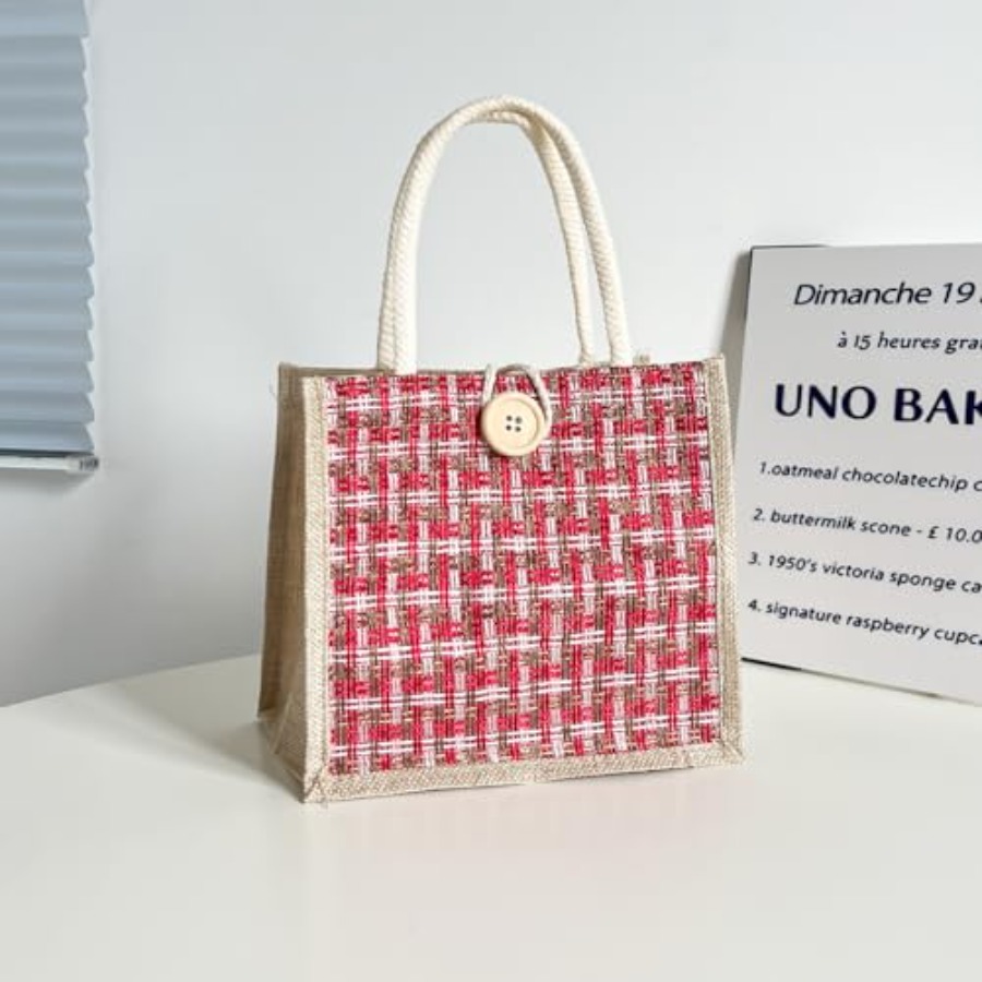 Women Tote Bag, 2Pcs Jute Casu - Women Bags Jute のレビューと価格