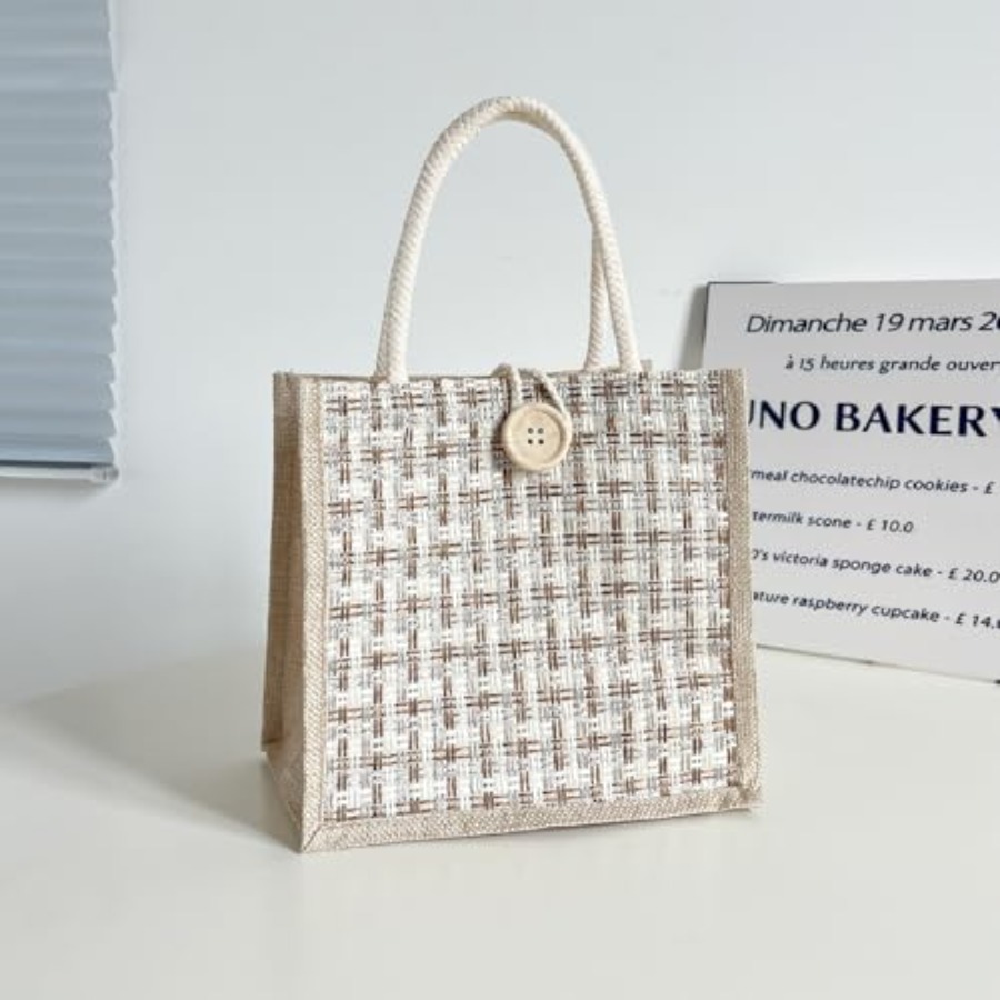 Women Tote Bag, 2Pcs Jute Casu - Women Bags Jute のレビューと価格