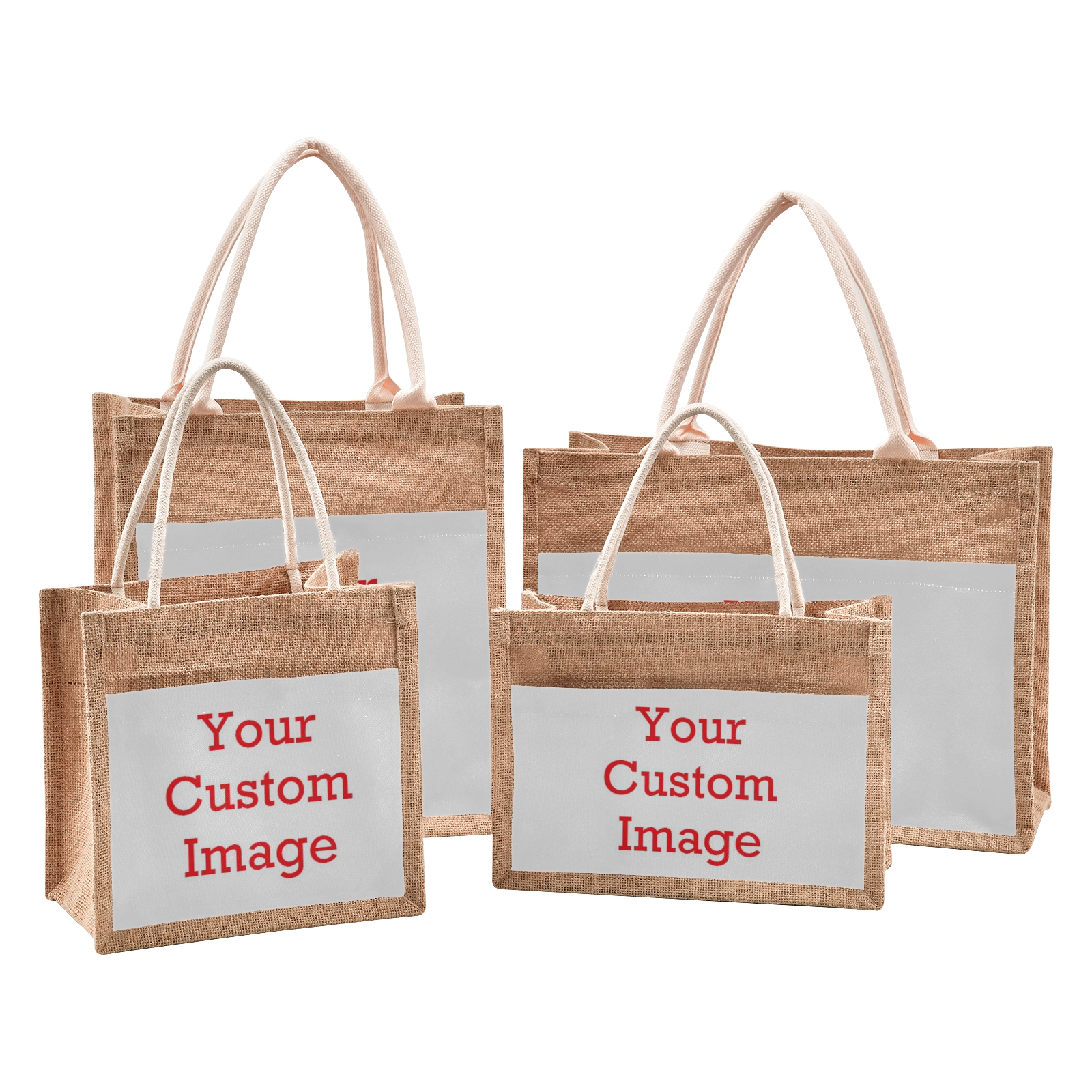 Portable Burlap Jute Shopping  - Women Bags Jute のレビューと価格