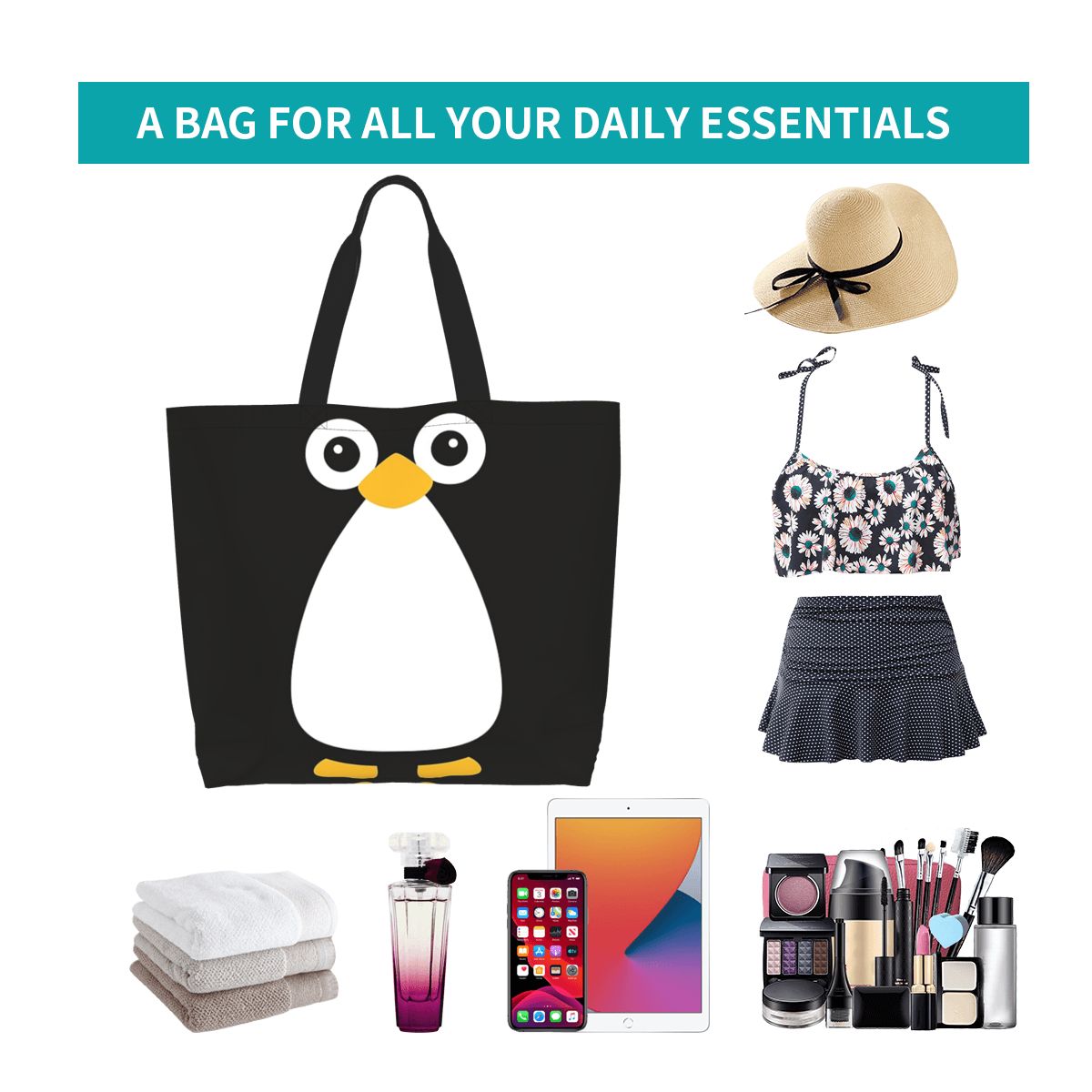 Cute Vector Penguin Shopping T - Women Bags Vector のレビューと価格