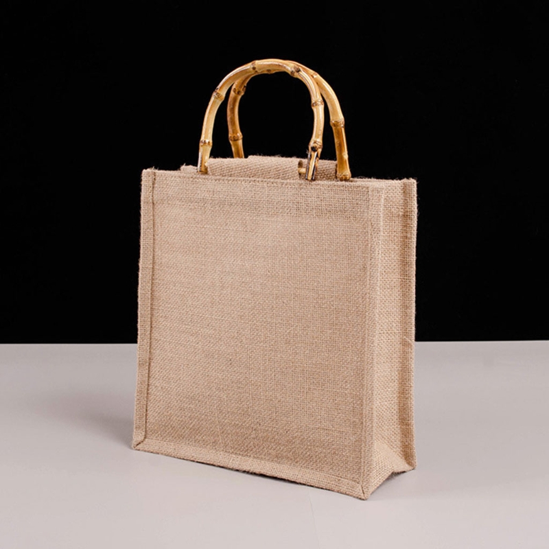 Portable Burlap Jute Shopping  - Women Bags Jute のレビューと価格