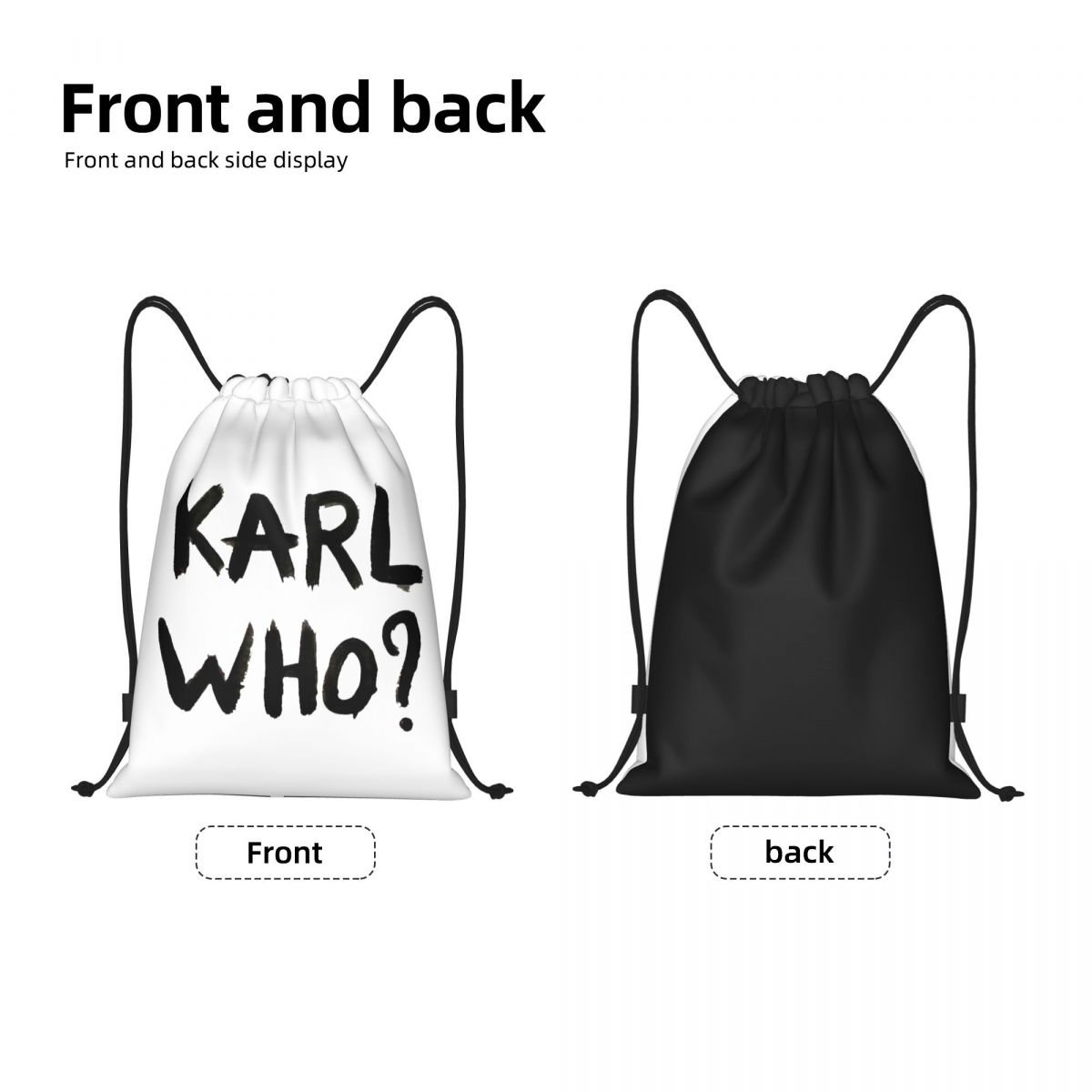 Custom Karl Who Drawstring Bag - Women'S Karl Bags のレビューと価格