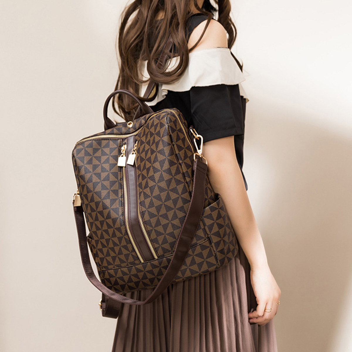 2pcs Backpack And Handbag Set, - Women Bags White のレビューと価格